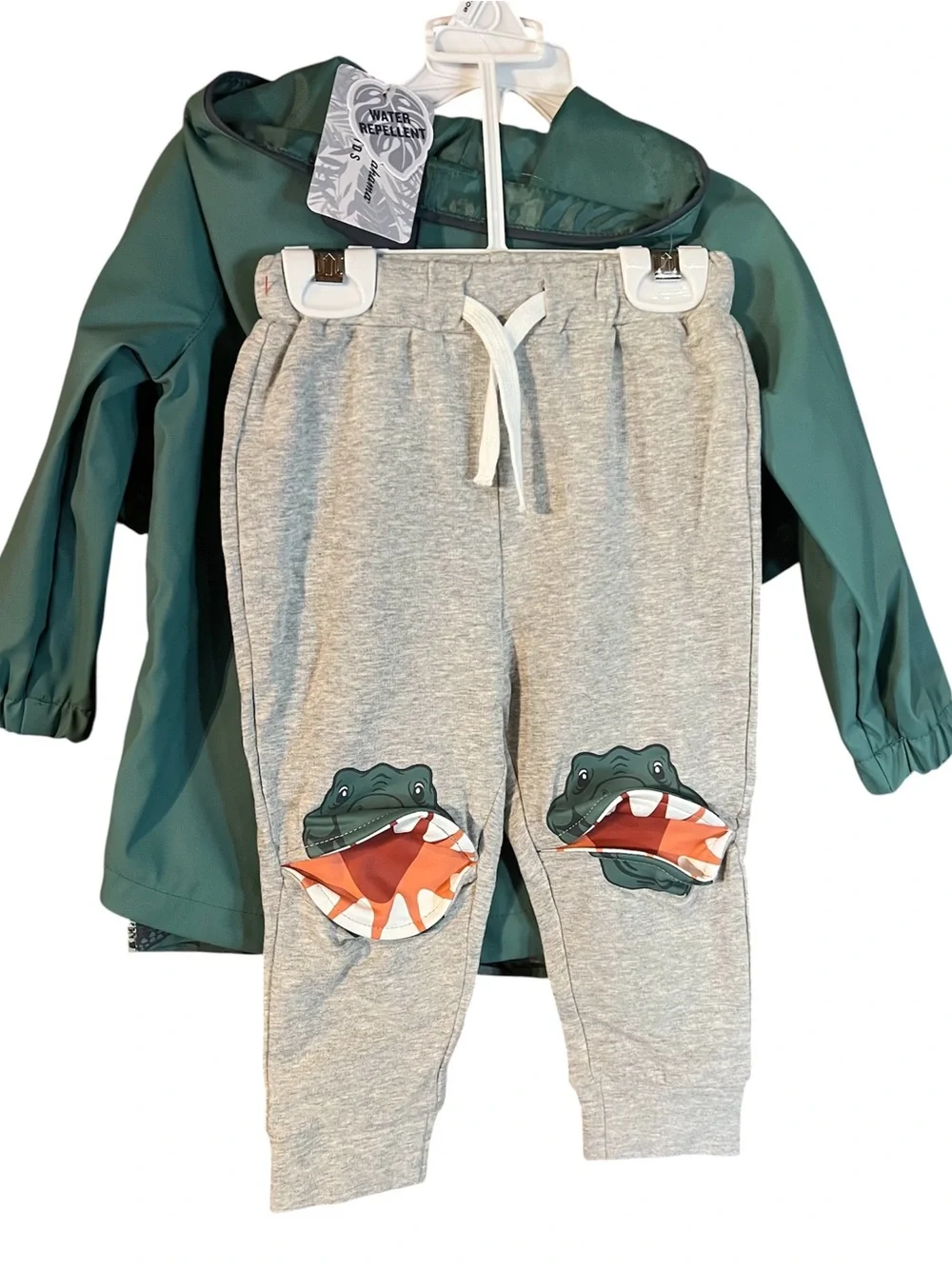 Tommy Bahama Kids Green Dino Print Tee & Jacket Set